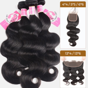 Body wave bundles with closure style reference CR-022