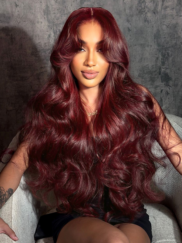 Red layered wig - CR-015
