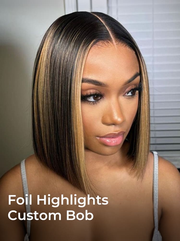 Highlighted blunt bob - CR-009