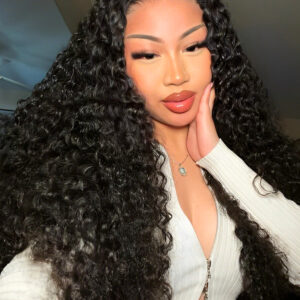Deep wave lace-front wig style reference CR-005